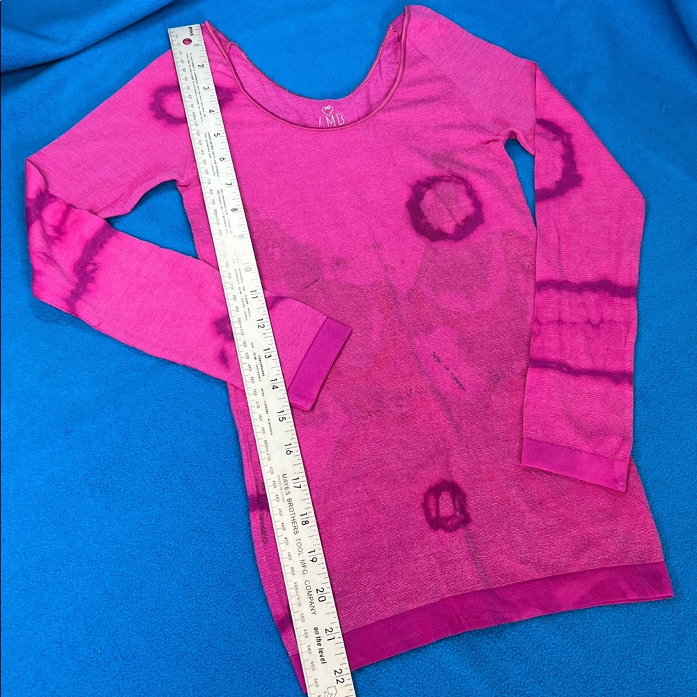 Hot Magenta TieDye Stocking Top AMB O/S NWOT - Picture 8 of 10